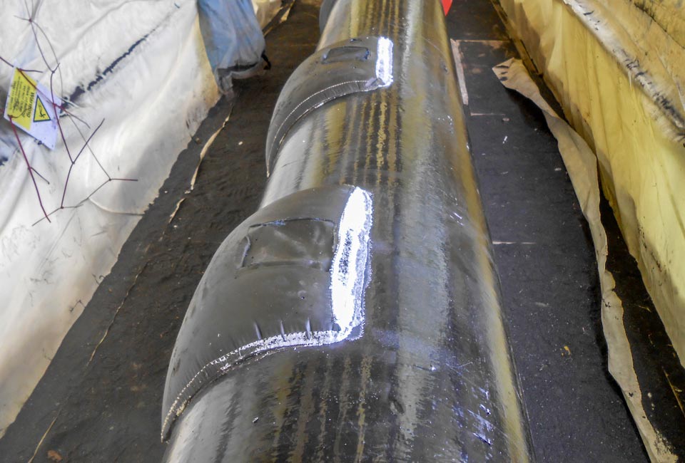 Kit demoulded to show Cured Flexpress repair